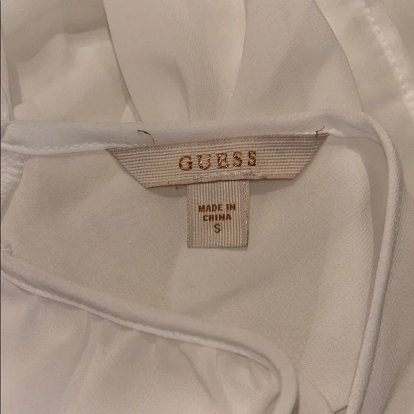 White Ruffled High-Low Spaghetti Strap Dress - Picture 7 of 8